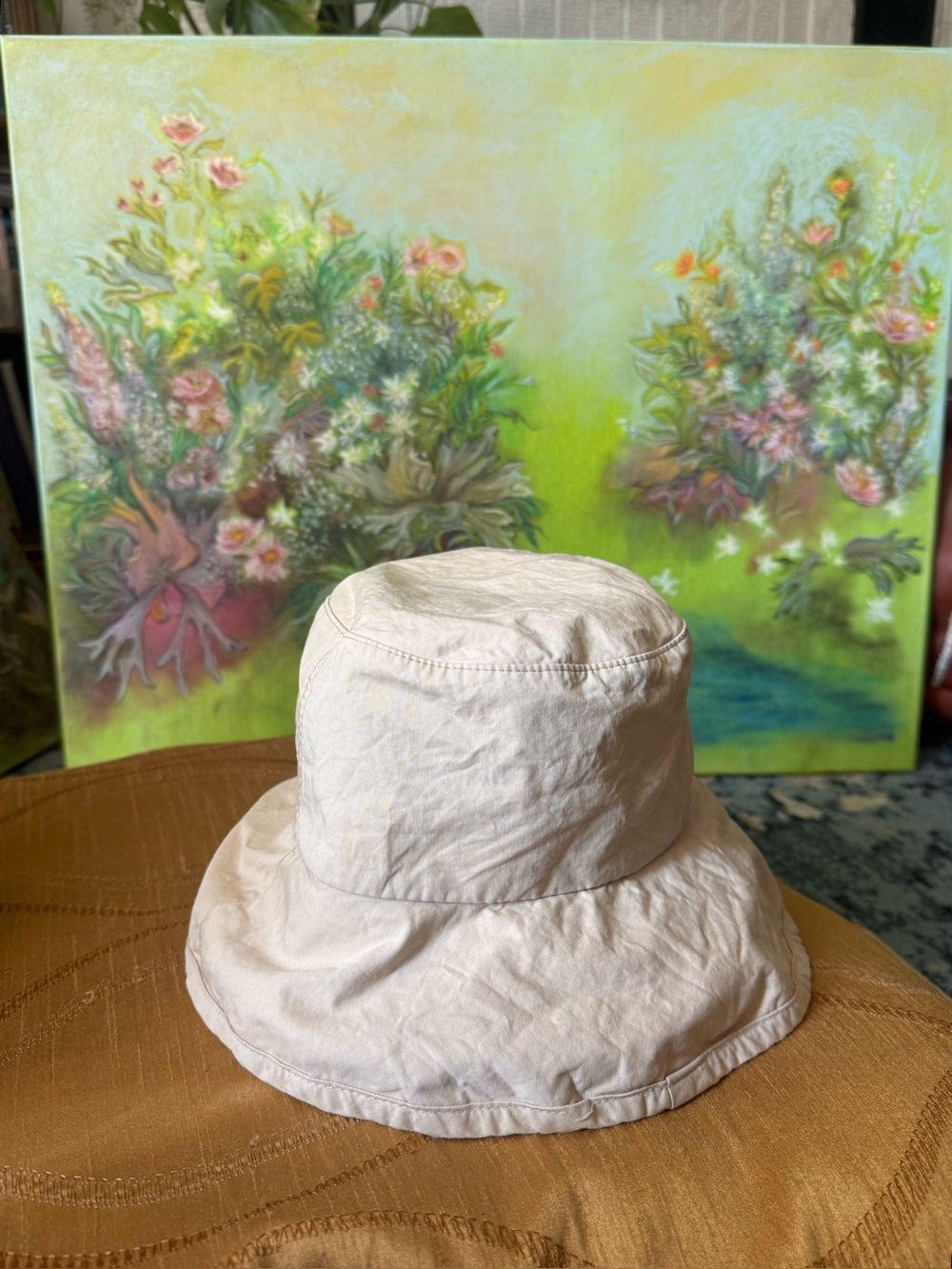 Creamy Beige Cotton Bucket Sunhat 🌿